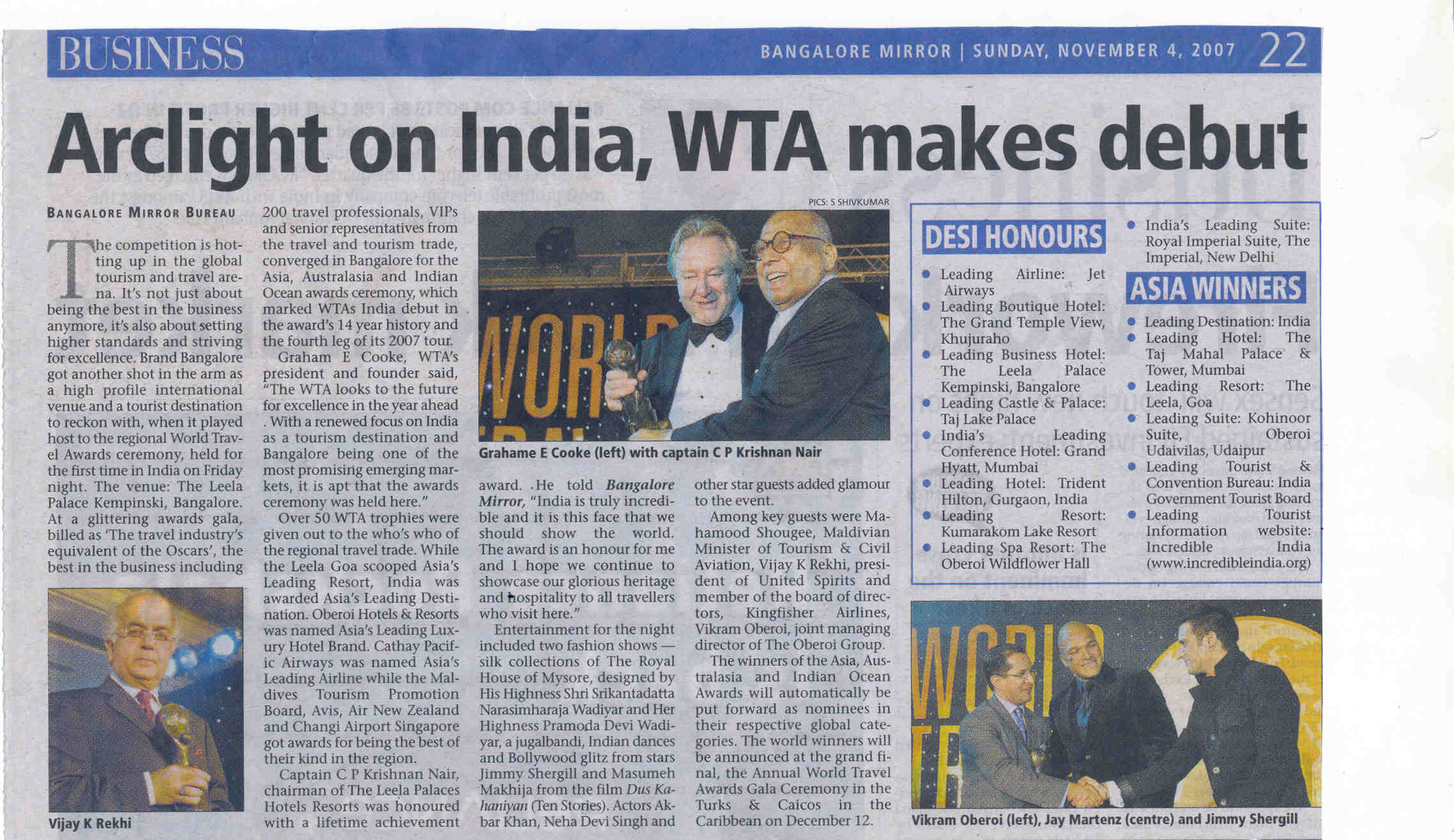 Bangalore Mirror 04-11-2007